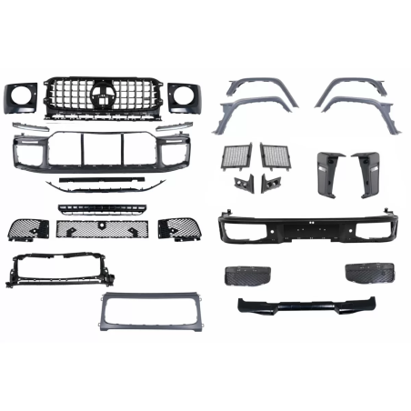 Conversion Kit carrozzeria compatibile con Mercedes G-Classe W465 (2024-in poi) G63 B-look cromato G