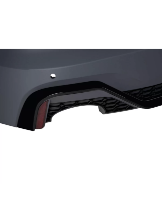 Paraurti posteriore compatibile con Audi A6 C8 4K Berlina (2018-in poi) RS design (Cod. K-RBAUA64KRS