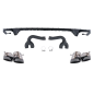 Spoiler diffusore sottoparaurti posteriore Double Outlet compatibile con Audi Q8 S-Line (2018-2023) 
