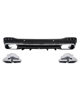 Diffusore posteriore con Terminali di scarico compatibile con Mercedes GLE W167 SUV V167 Sport Line 