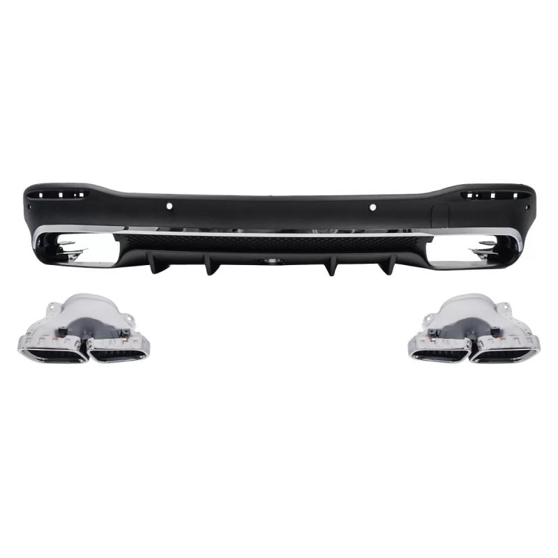Diffusore posteriore con Terminali di scarico compatibile con Mercedes GLE W167 SUV V167 Sport Line 