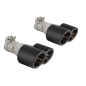 Universal Dual Twin Terminali di scarico fibra di carbonio Matte Finish Inlet 6cm/2.36inch (Cod. K-G