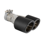 Universal Dual Twin Terminali di scarico fibra di carbonio Matte Finish Inlet 6cm/2.36inch (Cod. K-G