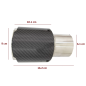 Fibra di carbonio Terminali di scarico Polished look Inlet 6.1cm (Cod. K-KLT080)