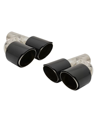 Fibra di carbonio Terminali di scarico Polished look Inlet 6.3cm (Cod. K-KLT079)