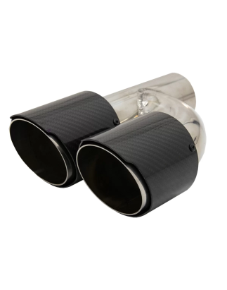Fibra di carbonio Terminali di scarico Polished look Inlet 6.3cm (Cod. K-KLT079)