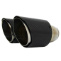 Fibra di carbonio Terminali di scarico Polished look Inlet 6.3cm (Cod. K-KLT079)