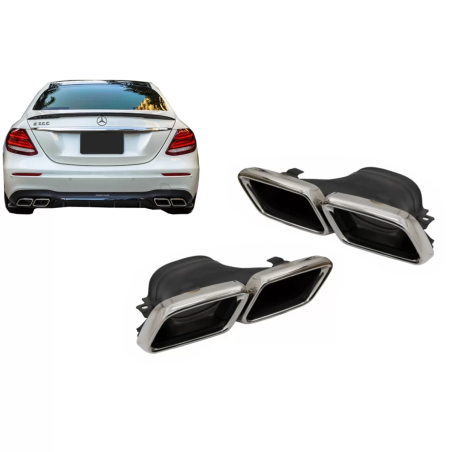 Terminali di scarico compatibile con Mercedes Classe E W213 (2016-in poi) E63 design GLC SUV X253 GL