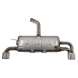 Impianto di scarico Double Outlet Single Exhaust Pipes compatibile con VW Scirocco (2008-in poi) R d