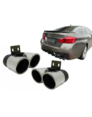 Terminali di scarico compatibile con BMW 5 Serie F10 F11 (2011-2017) M5 LCI design cromato (Cod. K-T
