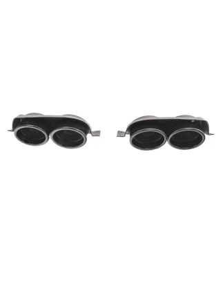 Terminali di scarico decorativi compatibile con VW Golf 7 7.5 (2012-2020) R design nero (Cod. K-TY-V