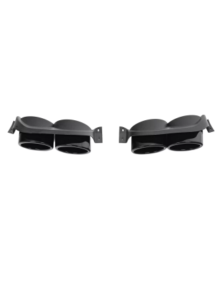 Terminali di scarico decorativi compatibile con VW Golf 7 7.5 (2012-2020) R design nero (Cod. K-TY-V