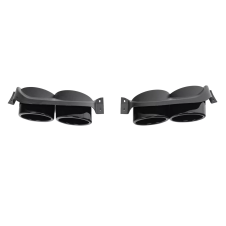 Terminali di scarico decorativi compatibile con VW Golf 7 7.5 (2012-2020) R design nero (Cod. K-TY-V