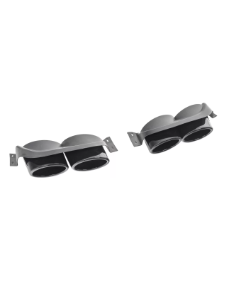 Terminali di scarico decorativi compatibile con VW Golf 7 7.5 (2012-2020) R design nero (Cod. K-TY-V