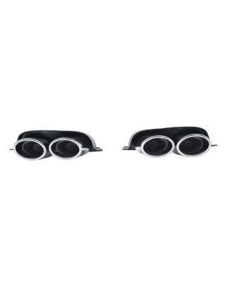 Terminali di scarico decorativi compatibile con VW Golf 7 7.5 (2012-2020) R design cromato (Cod. K-T