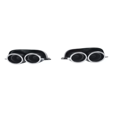 Terminali di scarico decorativi compatibile con VW Golf 7 7.5 (2012-2020) R design cromato (Cod. K-T