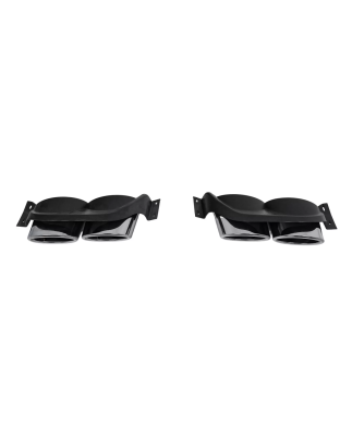 Terminali di scarico decorativi compatibile con VW Golf 7 7.5 (2012-2020) R design cromato (Cod. K-T