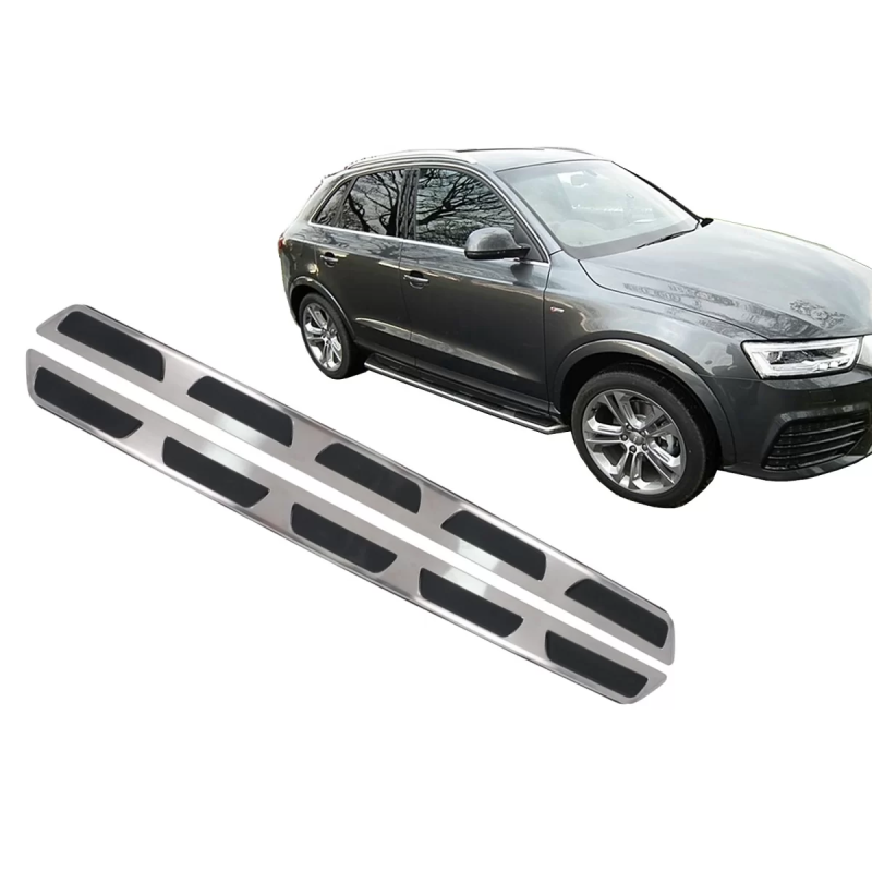 Pedane laterali compatibile con Audi Q3 8U (2011-2017) Off-Road SUV (Cod. K-RBA03)