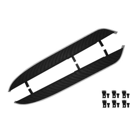 Pedane laterali compatibile con Land Rover Freelander 2 L359 (2006-2014) (Cod. K-RBRR03)