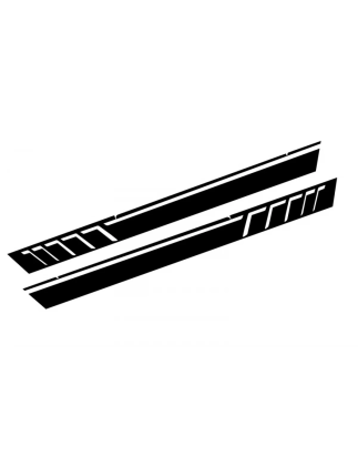 Side Decals Sticker Vinyl nero opaco compatibile con Mercedes G-Classe W463 (1989-2017) (Cod. K-STIC