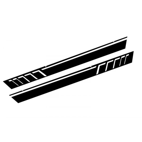 Side Decals Sticker Vinyl nero opaco compatibile con Mercedes G-Classe W463 (1989-2017) (Cod. K-STIC