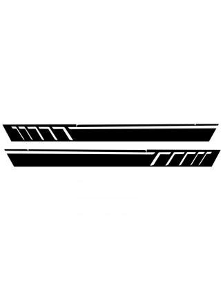 Side Decals Sticker Vinyl nero opaco compatibile con Mercedes G-Classe W463 (1989-2017) (Cod. K-STIC