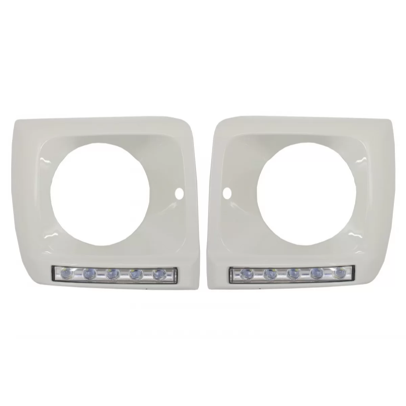 Fari anteriori Covers White con LED DRL Luci diurne compatibile con Mercedes G-Classe W463 (1989-201