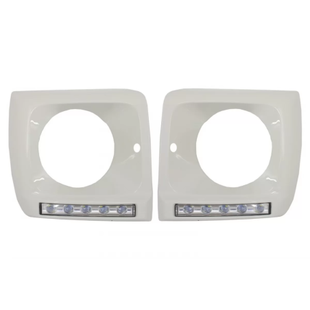Fari anteriori Covers White con LED DRL Luci diurne compatibile con Mercedes G-Classe W463 (1989-201