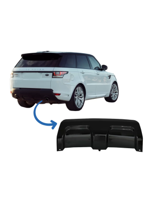Paraurti posteriore Skid Plate compatibile con Land Rover Range Rover Sport L494 (2013-2017) nero lu