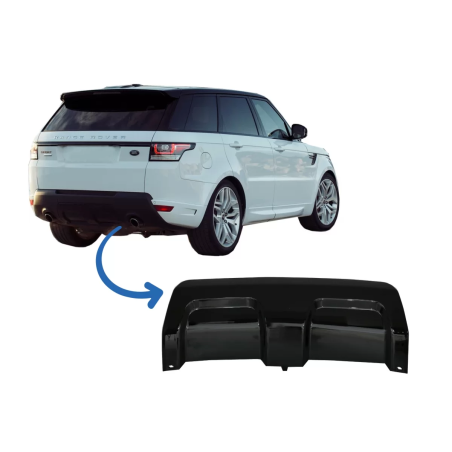 Paraurti posteriore Skid Plate compatibile con Land Rover Range Rover Sport L494 (2013-2017) nero lu