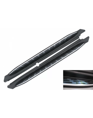 Pedane laterali compatibile con Mercedes GLE W167 (2019-in poi) con LED Courtesy Light (Cod. K-RBMBG