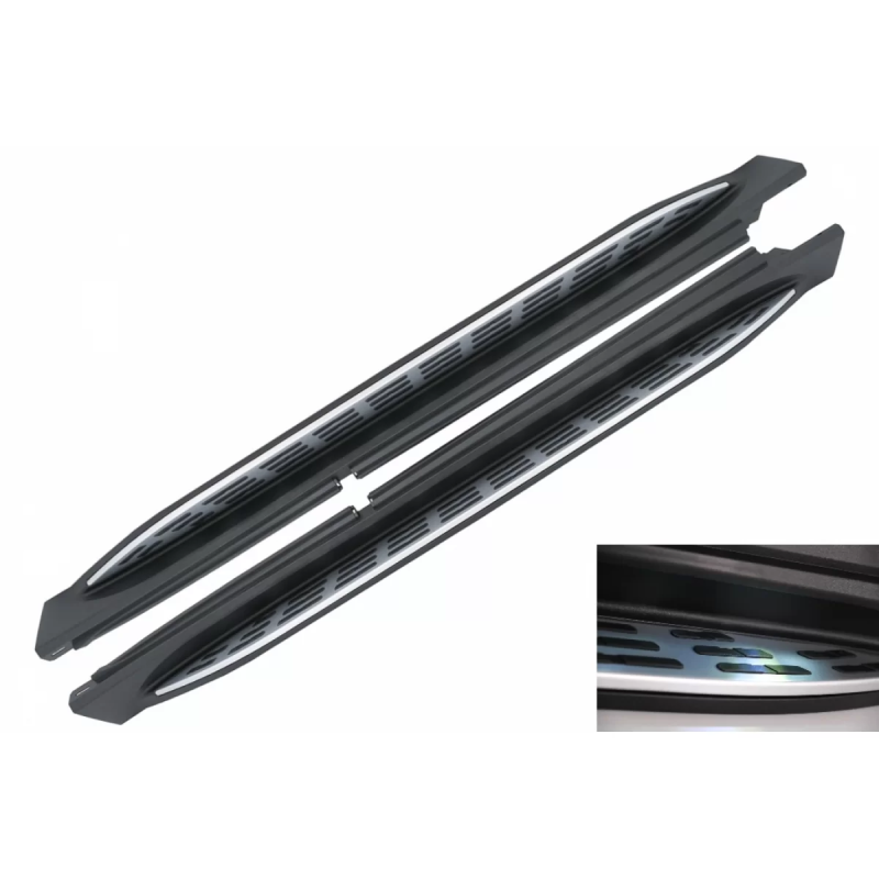 Pedane laterali compatibile con Mercedes GLE W167 (2019-in poi) con LED Courtesy Light (Cod. K-RBMBG