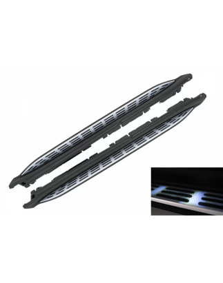 Pedane laterali compatibile con Mercedes GLS SUV X167 (2020-in poi) con LED Courtesy Light (Cod. K-R
