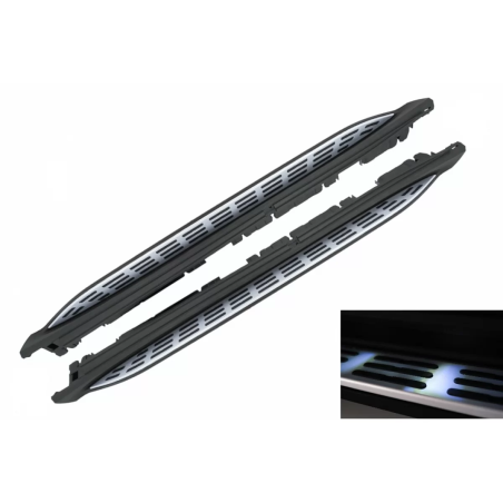 Pedane laterali compatibile con Mercedes GLS SUV X167 (2020-in poi) con LED Courtesy Light (Cod. K-R