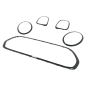 Surround Trim Set Fari anteriori Grille Fanali posteriori Covers compatibile con MINI III F55/F56 Ha