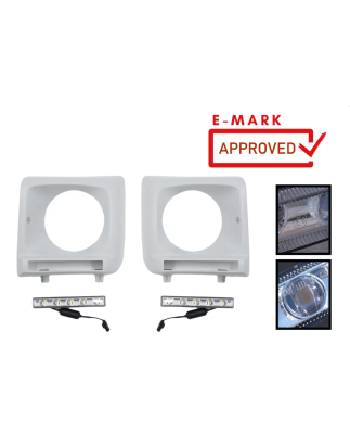 Fari anteriori Covers con LED DRL Luci diurne compatibile con Mercedes G-Classe W463 (2002-2018) G65