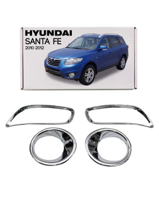 HYUNDAI SANTA FE 2010-2012 OUTLET CORNICE FENDINEBBIA ANTERIORE + POSTERIORE (Cod. AP-45_A4x4)