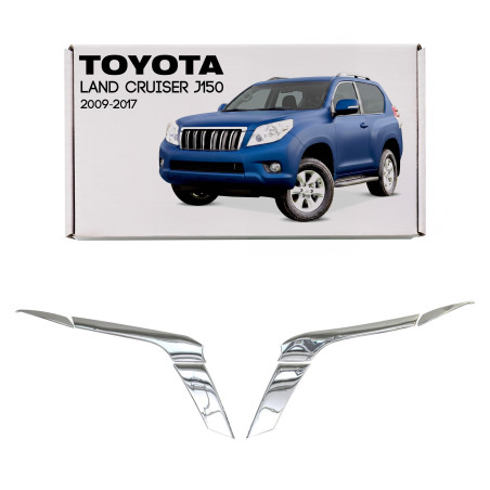 TOYOTA LAND CRUISER J150 2009-2017 PRE-RESTYLING CORNICI FARI ANTERIORI (Cod. AP-102_A4x4)