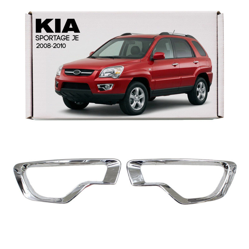 KIA SPORTAGE 2008-2010 OUTLET CORNICI FENDINEBBIA ANTERIORI (Cod. AP-123_A4x4)