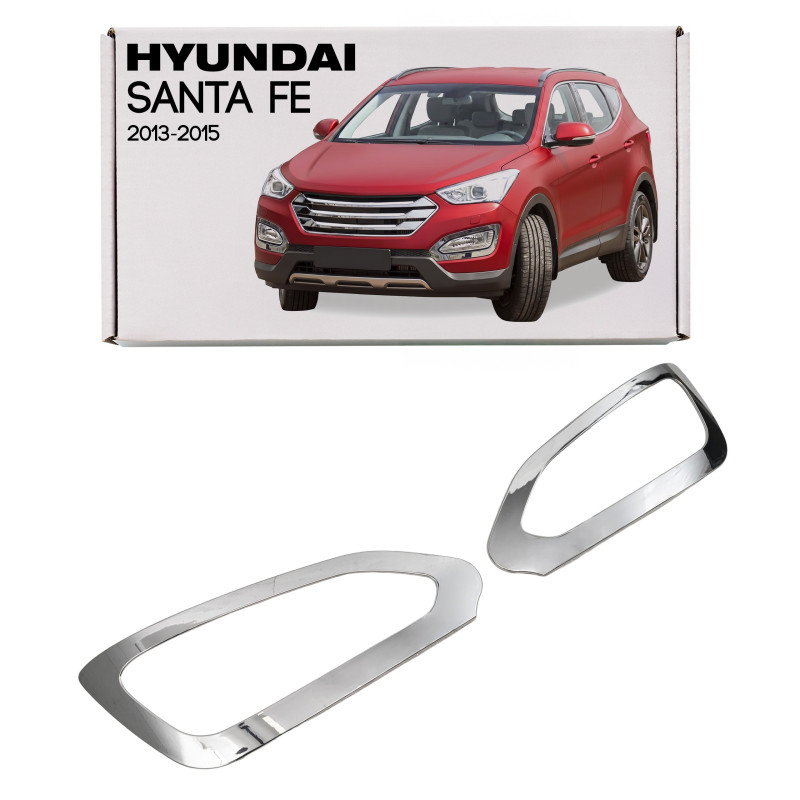 HYUNDAI SANTA FE 2013-2015 CORNICI DECORATIVE FENDINEBBIA ANTERIORI (Cod. AP-230_A4x4)