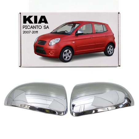 KIA PICANTO E SA 2007-2011 RESTYLING CALOTTE SPECCHI CROMATE OUTLET (Cod. AP-245_A4x4)