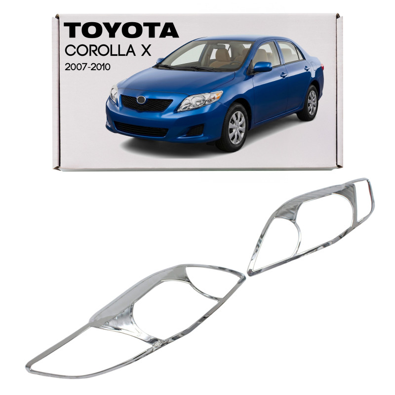 TOYOTA COROLLA X 2007-2010 OUTLET CORNICI FARI ANTERIORI (Cod. AP-247_A4x4)