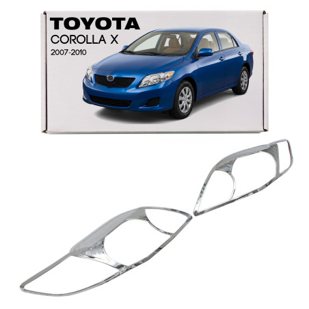 TOYOTA COROLLA X 2007-2010 OUTLET CORNICI FARI ANTERIORI (Cod. AP-247_A4x4)