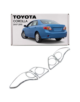TOYOTA COROLLA 2007-2010 berlina PRE-RESTYLING OUTLET CORNICI FANALI POSTERIORI (Cod. AP-248_A4x4)