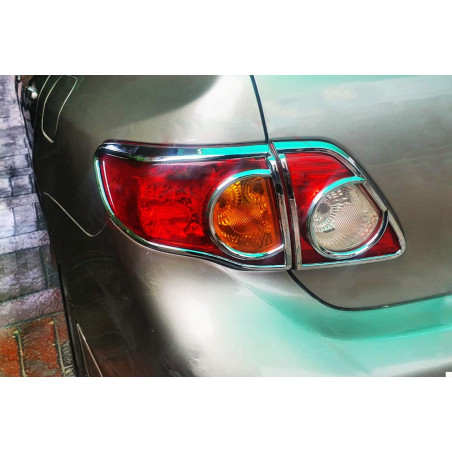 TOYOTA COROLLA 2007-2010 berlina PRE-RESTYLING OUTLET CORNICI FANALI POSTERIORI (Cod. AP-248_A4x4)
