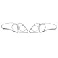 TOYOTA COROLLA 2007-2010 berlina PRE-RESTYLING OUTLET CORNICI FANALI POSTERIORI (Cod. AP-248_A4x4) TOYOTA COROLLA 2007-2010 berlina PRE-RESTYLING OUTLET CORNICI FANALI POSTERIORI (Cod. AP-248_A4x4)