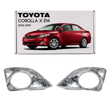 TOYOTA COROLLA X E14 2006-2010 PRE-RESTYLING CORNICI FENDINEBBIA ANTERIORI (Cod. AP-252_A4x4)