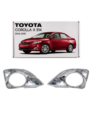 TOYOTA COROLLA X E14 2006-2010 PRE-RESTYLING CORNICI FENDINEBBIA ANTERIORI (Cod. AP-252_A4x4)