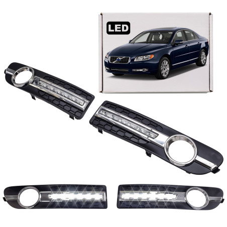 VOLVO S80 II 2009-2013 LUCI DIURNE LED DRL 12W (Cod. AP-399_A4x4)