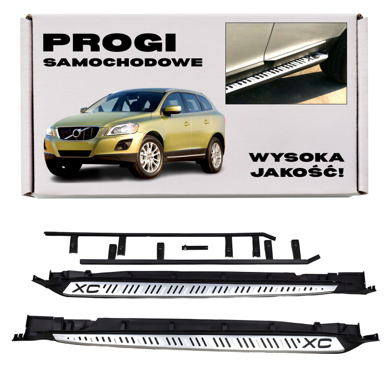 VOLVO XC60 E 2013-2017 RESTYLING PEDANE LATERALI SOTTOPORTA (Cod. AP-418_A4x4)